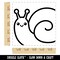 Peeking Snail Square Rubber Stamp for Stamping Crafting